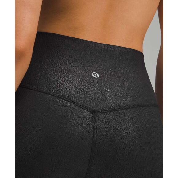 LULULEMON Align Ribbed High-Rise Pant 28" Shine Size 4 Black - Picture 4 of 9